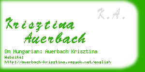 krisztina auerbach business card